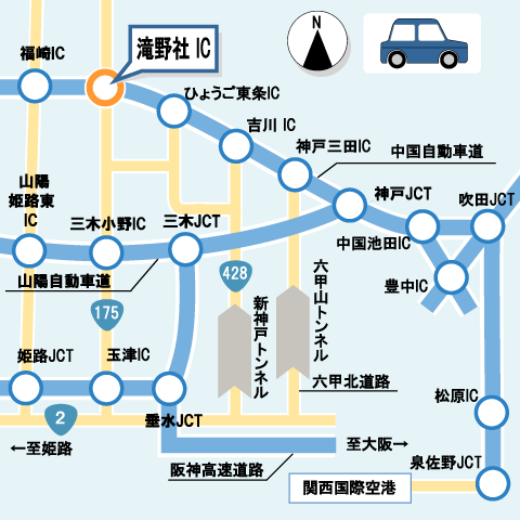 車を利用する場合の情報です